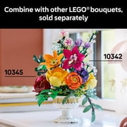 LEGO Botanicals Flower Arrangement Artificial Flowers Building Set - Wedding Decor for Table Display - Gift for Wedding, Bridesmaid - Unique Bouquet for Adults, Ages 18+ 10345