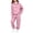 Pink, variant on Girls Boys 2 Piece Tracksuit Quarter Zip Pullover Hoodies & Cargo Sweatpants Classic Athletic Sweatsuit Fleece Lined Outfits
