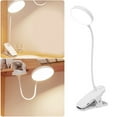 thumbnail image 3 of Clip-on Study Desk Lamp - USB Rechargeable Eye-Care LED Reading Light - Bedside Lamp for Bedroom/Dormitory - Adjustable Brightness for Students, 3 of 6