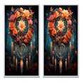 thumbnail image 2 of Designart "Coral Dreamcatcher delicate Enchantment" Dream Catcher Framed Wall Art Set Of 2 - Coral Spiritual Framed Wall Art Set Of 2, 2 of 7