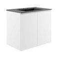 thumbnail image 2 of Modway Bryn 30" Wall-Mount Bathroom Vanity in White Black, 2 of 9
