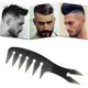 thumbnail image 2 of Peine de dientes anchos para hombres y mujeres, peine de peluquería antienredos, color negro., 2 of 5