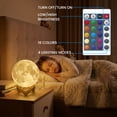 thumbnail image 2 of GUPUP Moon Lamp Night Light for Kids Adults, 4.7 Inch 16 Color 3D Printed LED Moonlight Night Lamp for Bedroom, 2 of 7