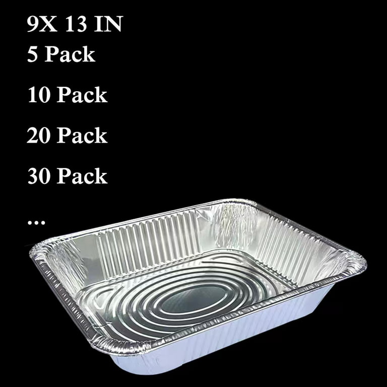 9X13 Half Size Aluminum Foil Pans Disposable 30 Pack Baking Pans Square  Aluminum