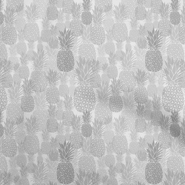 oneOone Rayon Light Gray Fabric Pineapple Sewing Craft Projects Fabric Prints By Yard 56 Inch Wide