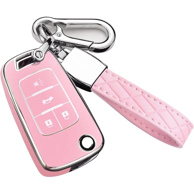 Key Fob Cover Compatible with Fit for Audi A4 A3 Q3 Q5 Q7 TT TTS RS3 S4 S3 A1 S6 RS4 RS6 Q2L ABS Smart Remote Key Case Keychain Case Holder Protector,Pink,4-Buttons