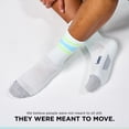 thumbnail image 6 of Feetures Elite Light Cushion Mini Crew Sock - Sport Sock with Targeted Compression - Mint Bounce , Large (1 Pair), 6 of 7