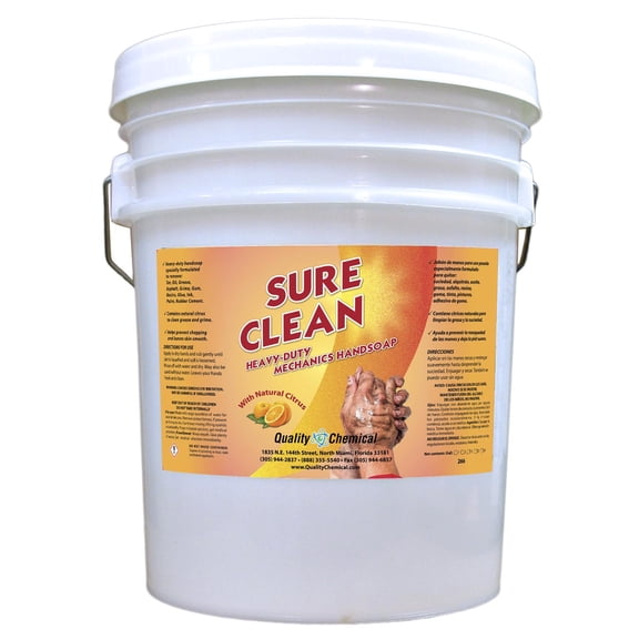 Quality Chemical / Sure Clean Mechanics Hand Soap / All Skin Type / Unscented / 5 Gallon pail