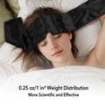 thumbnail image 4 of Weighted Eye Mask, Pressure Sleeping Mask for Women Men Side Sleeper, Double-Side Sleeping Eye Cover with Velcro, Travel Eye Blindfold, 10oz, (Black-Weighted), 4 of 5