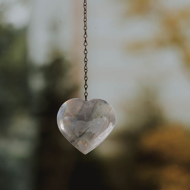 OULII 1Set Semi Precious Stone Heart Shaped Pendant Stylish Pendant for Jewelry Making Dark Blue