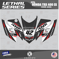 thumbnail image 2 of Kalair GFX Graphics Kit for Honda ATV TRX 400EX (2008-2016) Lethal Series, 2 of 5