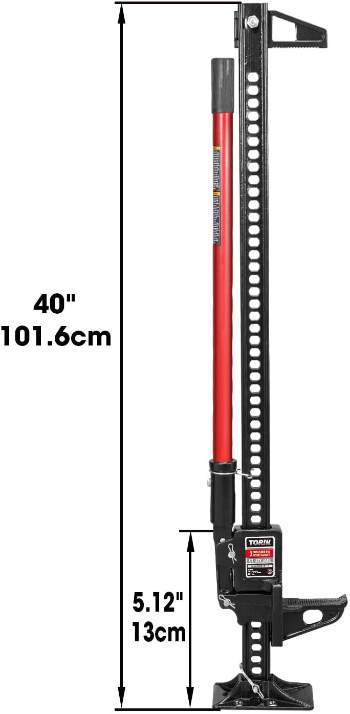 Torin DTR6501BB 48" Ratcheting off road Utility Farm Jack, 3 Ton (6,000 lb) Capacity