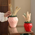 thumbnail image 4 of Flower Pots Strawberry Vase Home Decoration Ceramic Flower Rack Unique Floral Arrangement Container Dry Flower Pot for Indoor Spaces, 4 of 8
