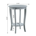 thumbnail image 5 of Convenience Concepts American Heritage Round End Table with Shelf, Gray, 5 of 5