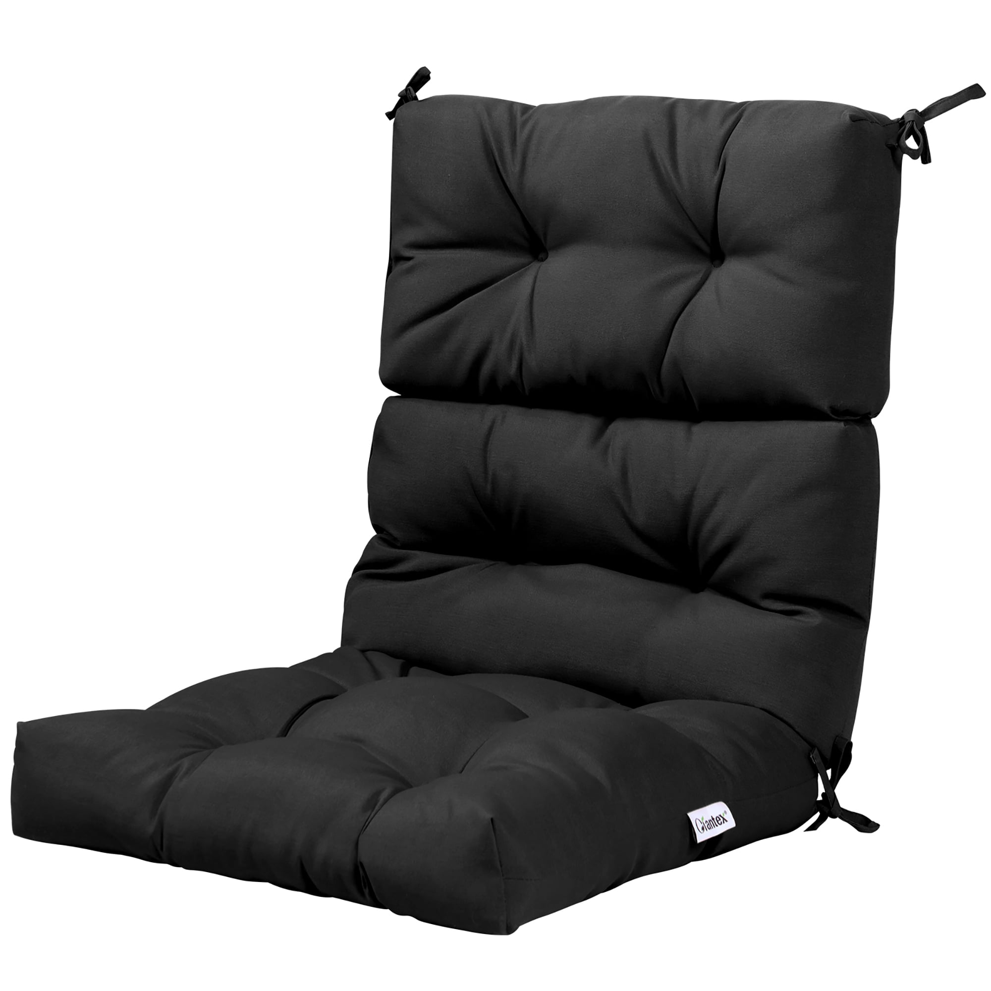 Geit grens beetje Costway 22'' x44'' Indoor Outdoor Back Chair Cushion Tufted Pillow Patio  Seating Pad Black - Walmart.com