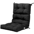 thumbnail image 1 of Costway 22" x44"  Indoor Outdoor  Back Chair Cushion Tufted Pillow Patio Seating Pad Black, 1 of 10