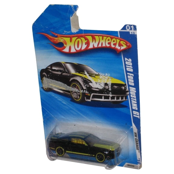 Hot Wheels HW Garage '10 Black 2010 Ford Mustang GT Car 069/240 - (Damaged Card)