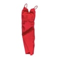 thumbnail image 3 of Ropa femenina de 12 pulgadas (escala 1:6), vestido con abertura alta y escote en V profundo. Rojo oscuro, 3 of 9