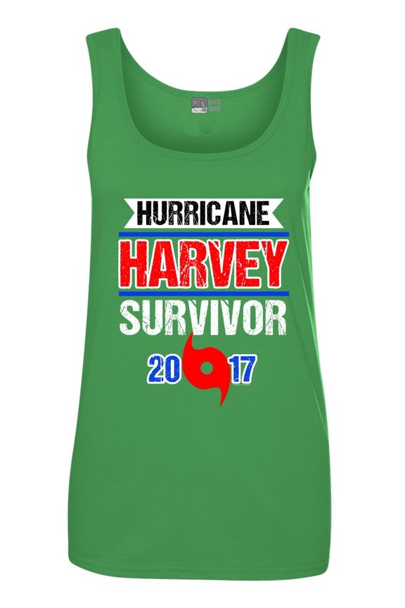 Ladies Hurricane Harvey Survivor Cyclone Symbol 2017 Houston Texas Sleeveless Tank Tops