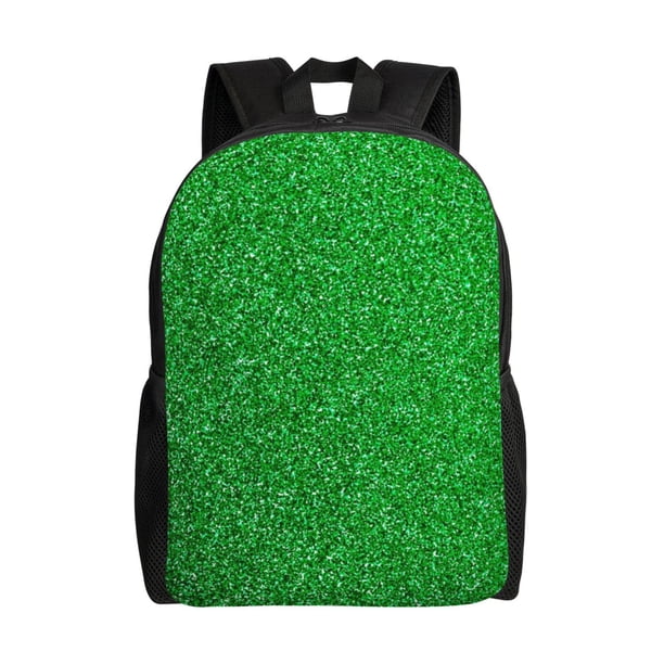 Balery Green Sparkling Shiny Mochila - Mochila Estilosa y Duradera para Laptop de 15 Pulgadas con Tela Oxford Impermeable