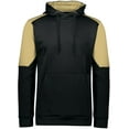 thumbnail image 3 of Holloway 222640.255.M Youth Blue Chip Hoodie, Black & Vegas Gold - Medium, 3 of 5