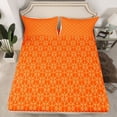 thumbnail image 2 of Feelyou Adult Boho Dragonfly Twin Sheet Sets, Orange Damask Flower Bedding, 3-Piece, 2 of 7