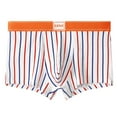 thumbnail image 5 of Men's Cotton Boxer Briefs Striped Design Everyday Underwear, 5 of 9