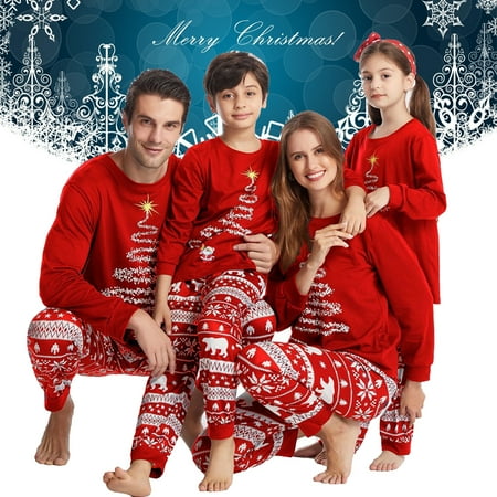 

Family Matching Christmas Pajamas Set Women Baby Kids Sleepwear Nightwear