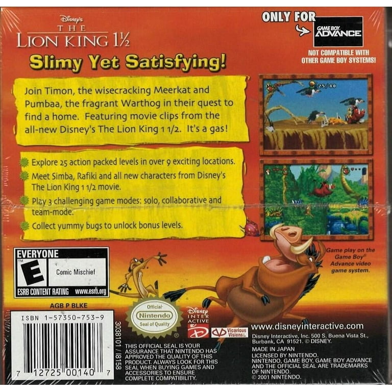新品 （北米版）ゲームボーイアドバンスソフト ライオン・キング