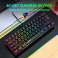 thumbnail image 4 of Riwcyla Wired Keyboard and Combo 61,Key Gaming Keyboard and Effects DPI Adjustment Ergonomic Design Macro Programming Function UltrJND,Compact 61,Key Design for Computer and Network Users, 4 of 6