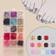 thumbnail image 4 of Uñas postizas cuadradas para pies, uñas postizas cortas para playa para mujeres y niñas con taladro decorativo 1083, 4 of 6