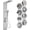 B, variant on Shower Panel Tower System - Rainfall Waterfall Head 2 Body Jets 3 Function Handheld Stainless Steel Wall Mount Brushed Nickel