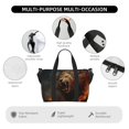 thumbnail image 3 of Travel Duffle Bag Cool Flame Lion A Travel Tote Bags Carry on Luggage Waterproof Weekender Bags with Top Handle Adjustable Shoulde Strap for Travel Gym, 3 of 5