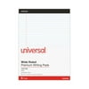 Universal Premium Ruled Writing Pads, Wide/Legal Rule, 8.5 x 11, White, 50 Sheets, 6/Pack -UNV30630