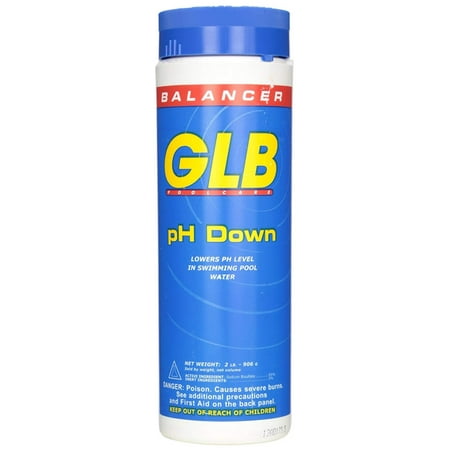 GLB Pool and Spa Products 71238 2-Pound pH Down Pool Water Balancer, Sanitizer lowers ph level in swimming pool water By GLB Pool Spa