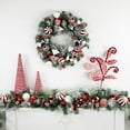 thumbnail image 2 of Northlight Frosted Pine Artificial Christmas Wreath with Swirled Candy Ornaments, 24-Inch, 2 of 4