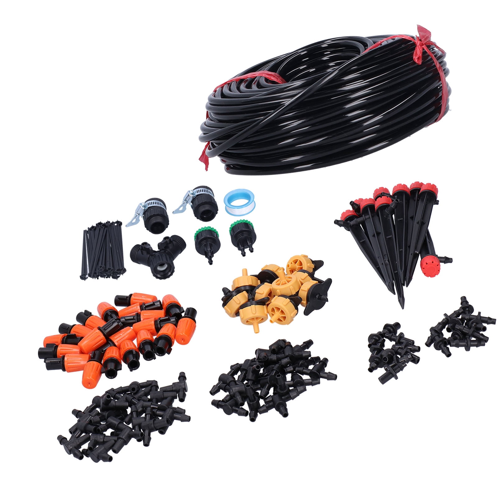 Rupoun 131ft / 40m Drip Irrigation Kit, Automatic Garden Watering System with 147 Pcs Greenhouse Misters & Sprinklers for Lawn Terrace Patio Garden Humidification