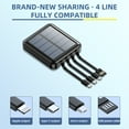 thumbnail image 4 of 20000mAh Solar Power Bank Waterproof Emergency Solar Charger 4 USB Ports External Charger Power Bank for Cell Phone by DFITO,Black, 4 of 9