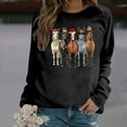 thumbnail image 4 of Christmas Horse Sweatshirts for Women 2025 Long Sleeve Crewneck Horses Graphic Sweatshirt for Horse Lovers Pullover Tops, 4 of 8