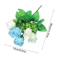 thumbnail image 3 of Ramo de Rosas Artificiales Seis Cabezas | Flores de granada simuladas realistas | Azul, Rosa, Beige, Rojo, Verde | Disposición decorativa de plástico de 14,17x5in | Resistente al desvanecimiento, 3 of 6
