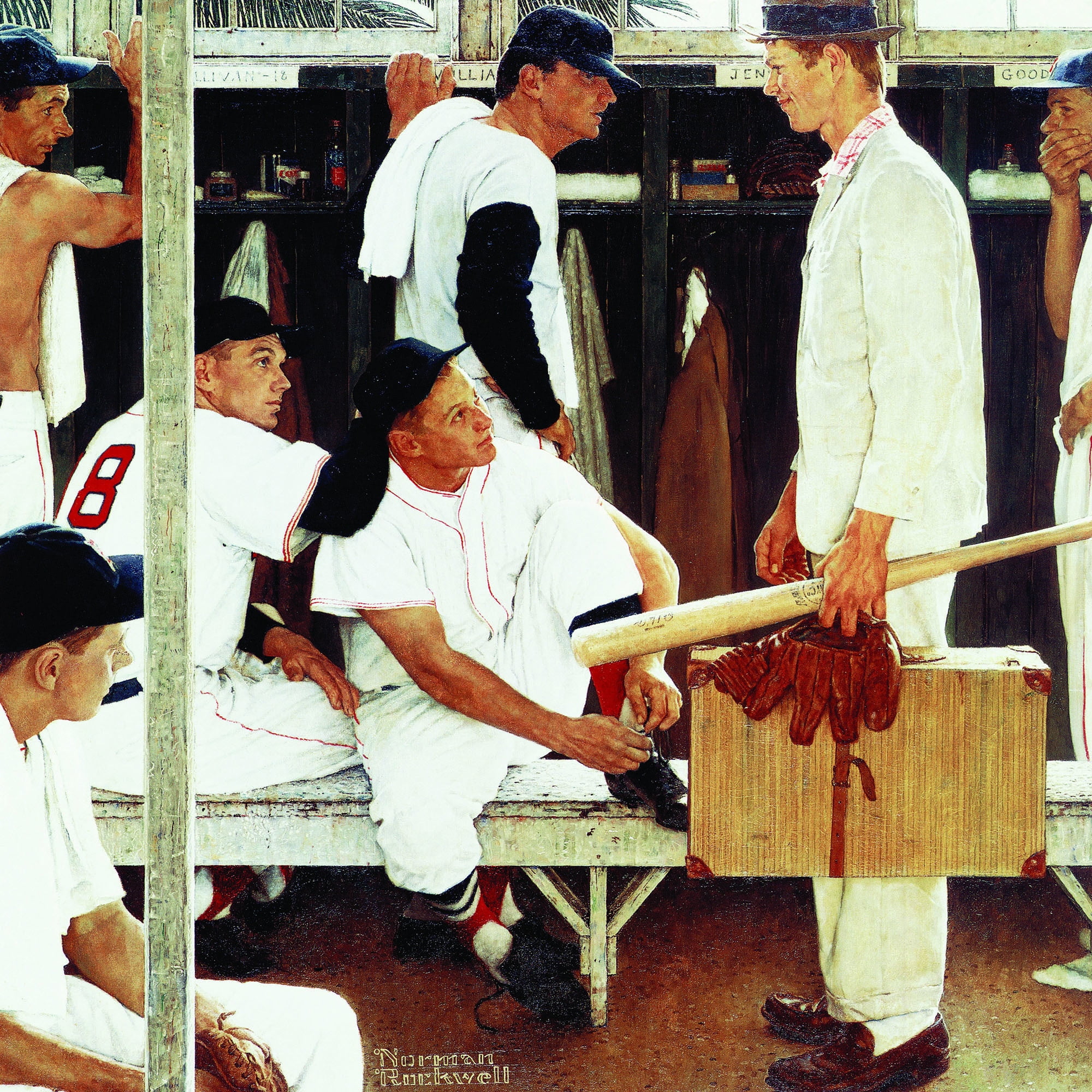 Marmont Hill "The Rookie" by Norman Rockwell Painting Print on Canvas