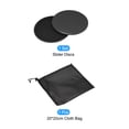 thumbnail image 3 of Unique Bargains Exercise Core Sliders, 175mm Dia. Glider Discs with Cloth Bag for Full Body Workout, Black, 1Set, 3 of 6