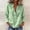 Green, variant on Ribbed Shirts Chambray Shirt Trendy Ladies' Casual Quarter Sleeve V-neck Solid Color Top Shirt Yellow M