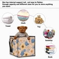 thumbnail image 5 of Home Organizer Foldable Fabric Storage Bin With Handle Pastel Peach and Blue Floral, 5 of 7