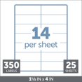 Office Depot White Inkjet/Laser Address Labels, 1 1/3in. x 4in., Pack