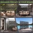 thumbnail image 5 of FOOWIN Outdoor Metal Privacy Screen Galvanized Decorative Screen, Black, 5 of 9