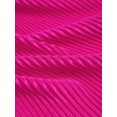 thumbnail image 4 of Women’s Rose Red Pleated 2‑Piece Set – V‑Neck Long‑Sleeve Crop Top & Wide‑Leg Pleated Pants, Summer Beachwear, 4 of 6