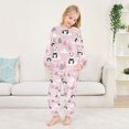 thumbnail image 5 of Fluffy Pajamas Set Fuzzy Winter Warm Pj Sets Pullover Tops and Long Pants Panda and Clouds Pattern Medium, 5 of 8