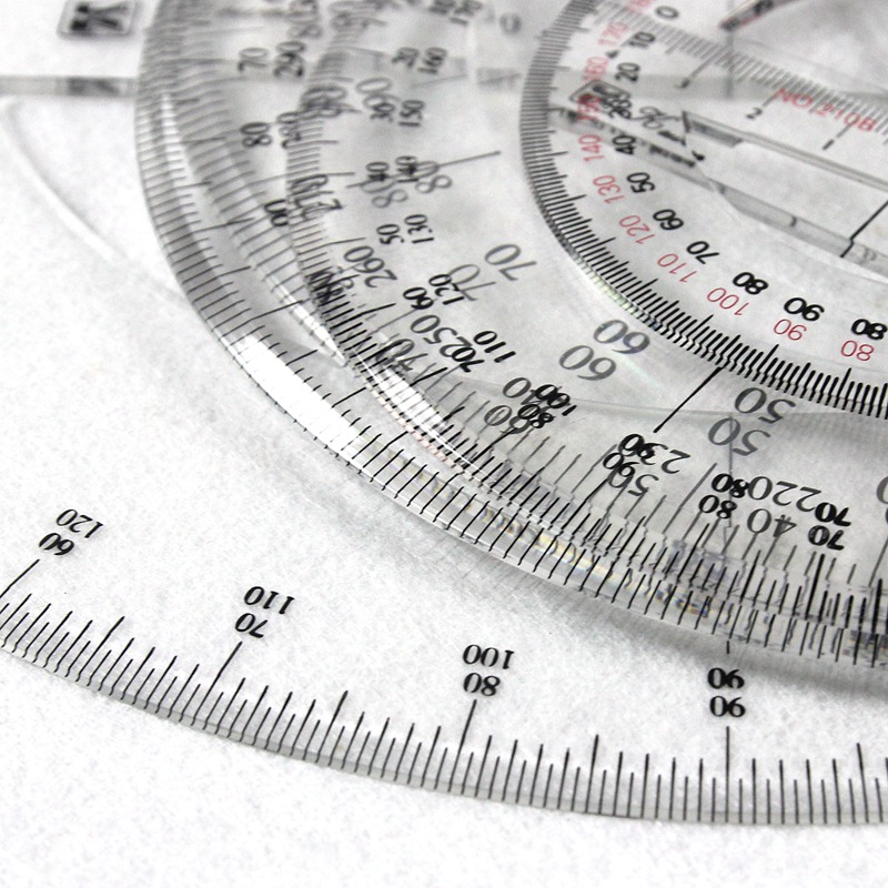BE-TOOL 360 Degree Protractor Ruler Circle Measuring Tool for Drawing Measure Engineering Plastic - image 3 of 6
