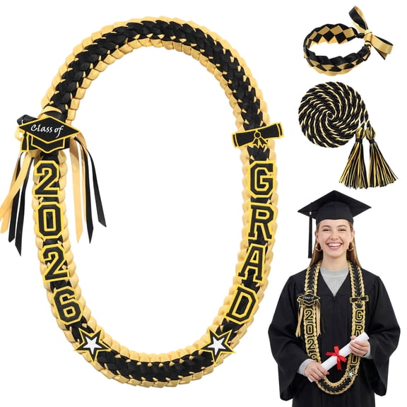 Kicpot Graduation Leis 2026 Grad Money Ribbon Lei Class of 2026 with Honor Cord for Him Her Graduation Party Decorations
